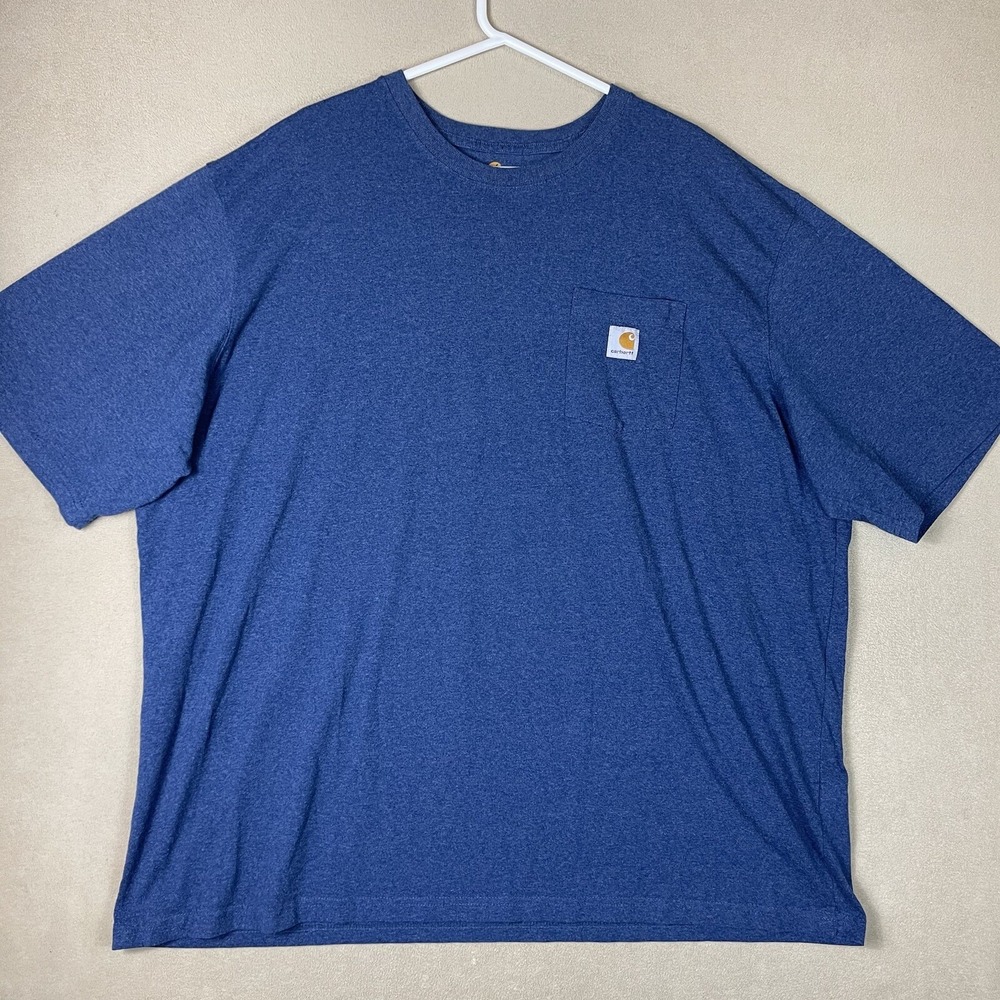 Carhartt K87 Pocket T-Shirt Mens 4XL Blue Heather Original Fit Short Sleeve Tee